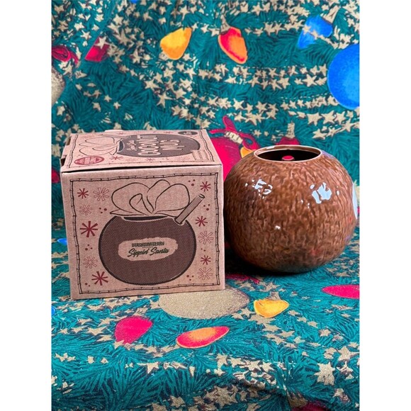 Beachbum Berry Sippin' Santa Coconut Tiki Mug NEW In Box Holiday Pop-Up - Picture 5 of 7